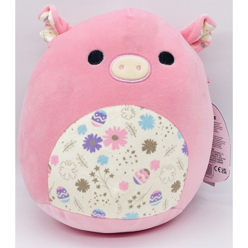 NWT Squishmallows Peter the Pig 8" Plush Stuffed Animal Easter Egg Floral Belly